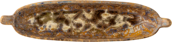 Servierplatte Steingut Milani Braun Bloomingville Unikat Glasur