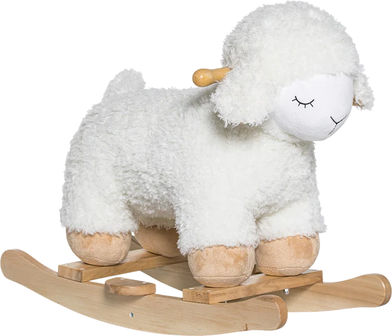 Schaukeltier Schaf Weiß Bloomingville Laasrith – Kuscheliges Polyester