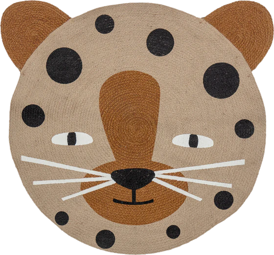Kinderzimmerteppich Leopard Bloomingville Naffie Braun Jute