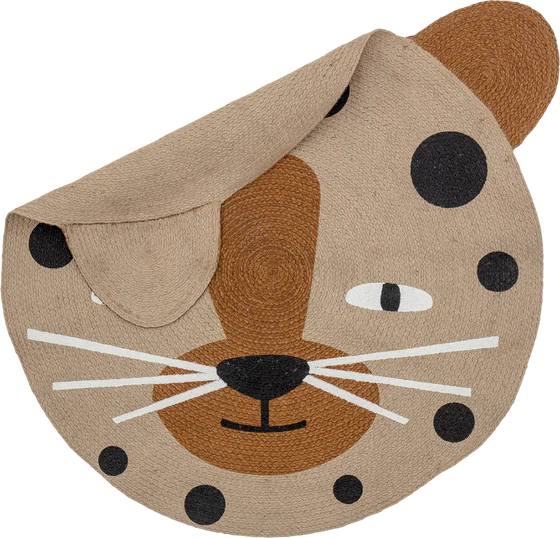 Kinderzimmerteppich Leopard Bloomingville Naffie Braun Jute
