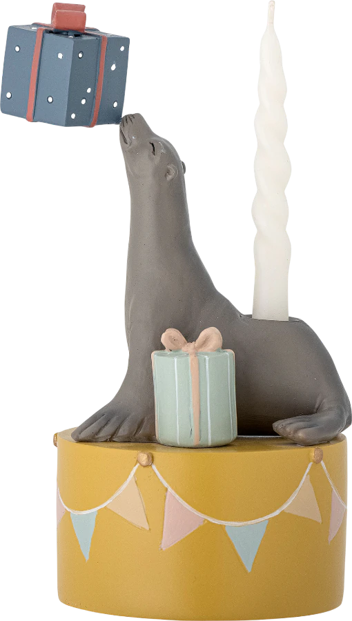 Dekorativer Kerzenhalter Bloomingville Flor Gelb Polyresin