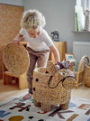 Kinderteppich rund Bloomingville Memmo Natur Baumwolle Lehrreich