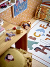 Kinderteppich rund Bloomingville Memmo Natur Baumwolle Lehrreich