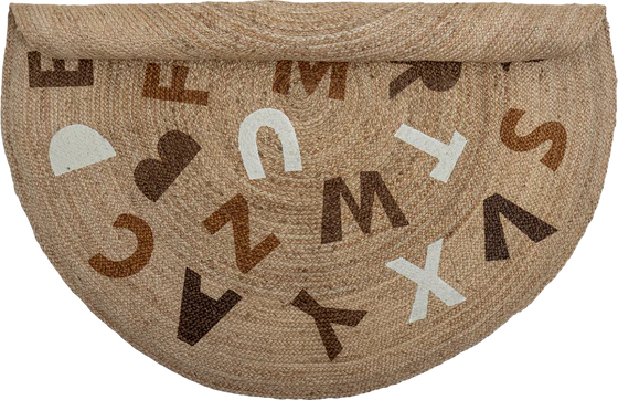 Rundteppich Kinderzimmer Bloomingville Dinne Jute Braun 130cm