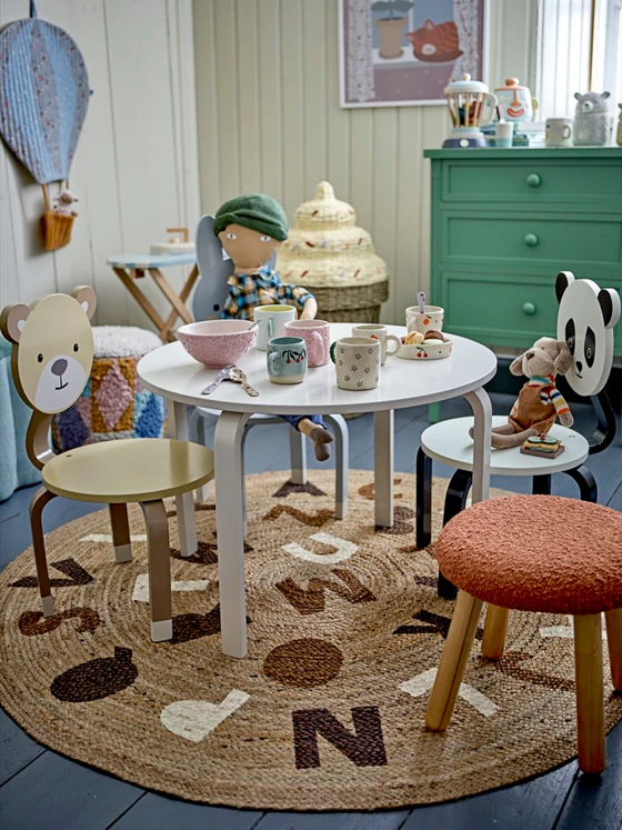 Rundteppich Kinderzimmer Bloomingville Dinne Jute Braun 130cm