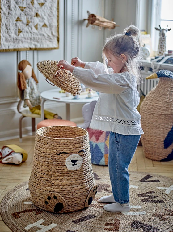 Rundteppich Kinderzimmer Bloomingville Dinne Jute Braun 130cm