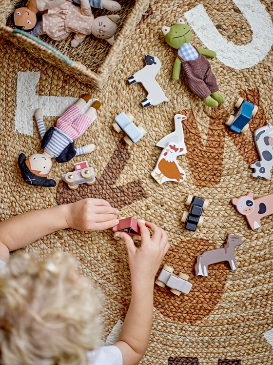 Rundteppich Kinderzimmer Bloomingville Dinne Jute Braun 130cm
