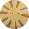 Runder Kinderzimmerteppich Bloomingville Sun Gelb Wolle