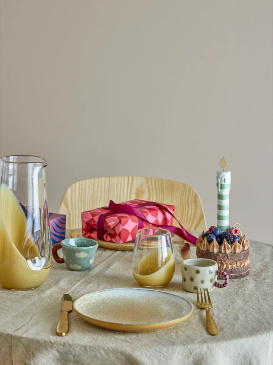 Kindertasse Steingut Blau Bloomingville MINI – Unikat Wolkenmotiv