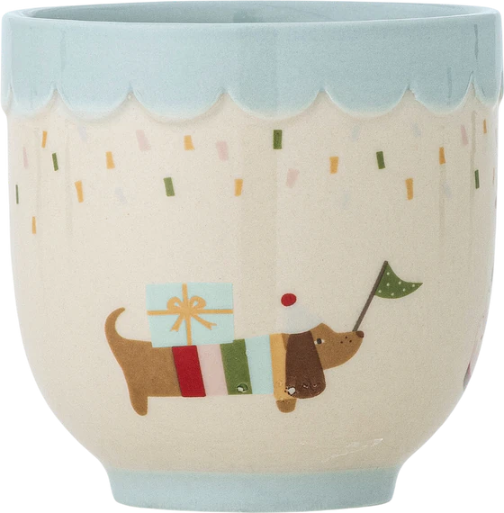 Kindertasse Steingut Blau Bloomingville MINI Celebrate – Spülmaschinengeeignet