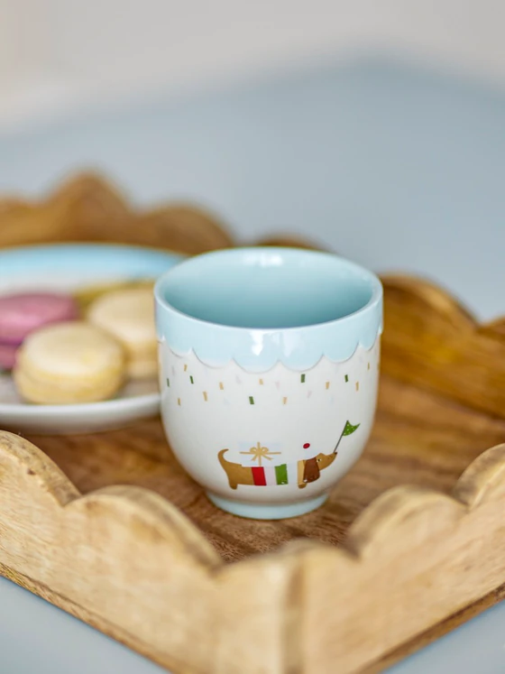 Kindertasse Steingut Blau Bloomingville MINI Celebrate – Spülmaschinengeeignet