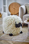Kinderzimmer-Pouf Bloomingville MINI Dolly Weiß Wolle Schaf-Design