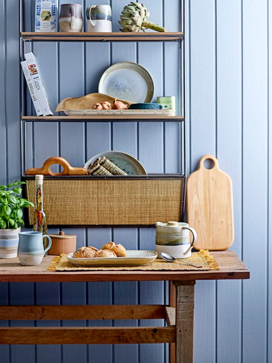 Essteller Steingut Grün 27cm Bloomingville Crackle-Glasur