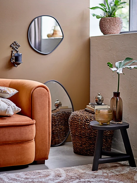Sitzhocker Massivholz Bloomingville Malie Schwarz Mango