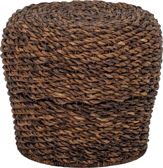 Handgefertigter Sitzhocker Bloomingville Braun Abaca Unikat