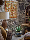 Handgefertigter Sitzhocker Bloomingville Braun Abaca Unikat
