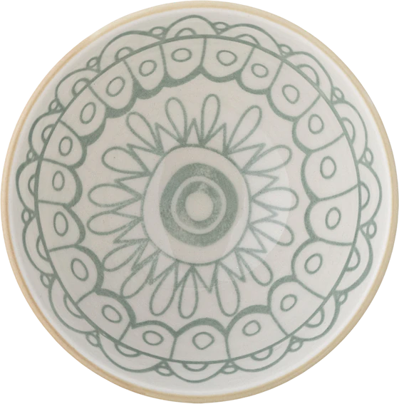 Dekorative Schale Steingut Grün Bloomingville Maple Unikat