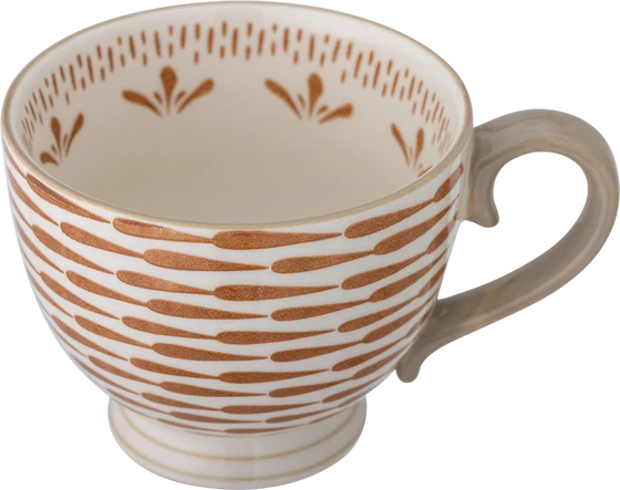 Becher mit Henkel Steingut Bloomingville Maple Orange Unikat