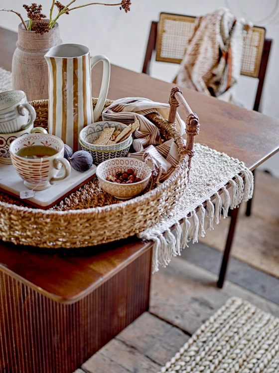 Becher mit Henkel Steingut Bloomingville Maple Orange Unikat