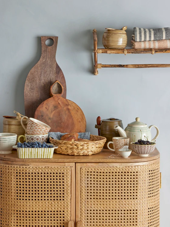 Teekanne aus Steingut Bloomingville Maple Grün – Handbemalt Unikat