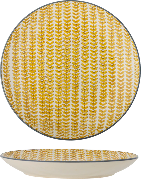 Speiseteller Steingut Bloomingville Maple Gelb – Einzigartiges Design
