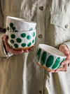 Set aus Steingutschalen Linora Grün Bloomingville – Unikat Design