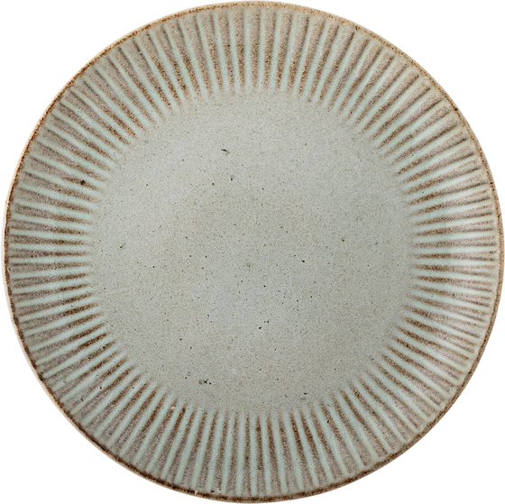 Speiseteller Bloomingville Fleur Natur Steinzeug Unikat 21 cm