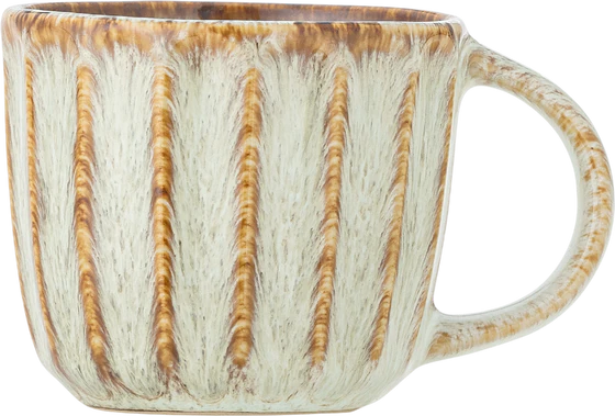 Kaffeetasse Steingut Bloomingville Fleur Natur Unikat