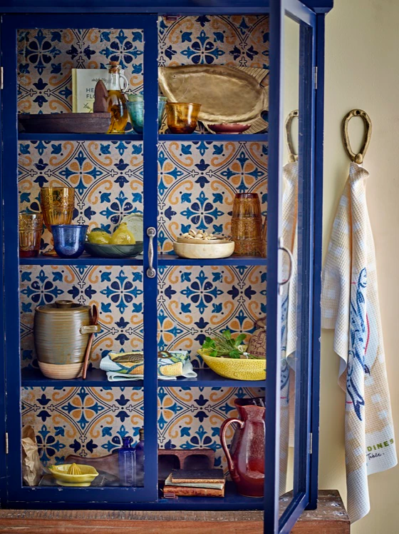 Trinkglas-Set Bloomingville Karu Blau Recycelt 4er Set