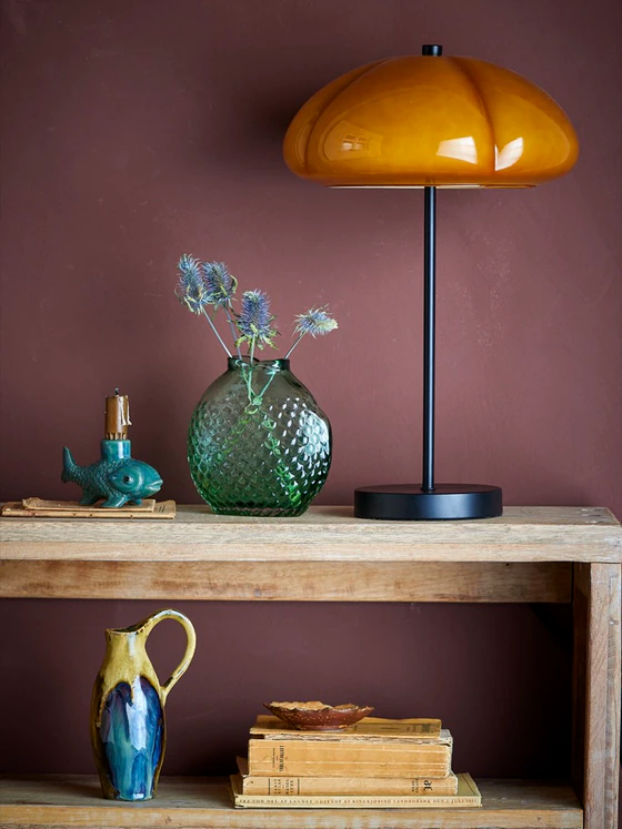 Tischleuchte Bloomingville Kinoko Gelb – Mediterranes Design