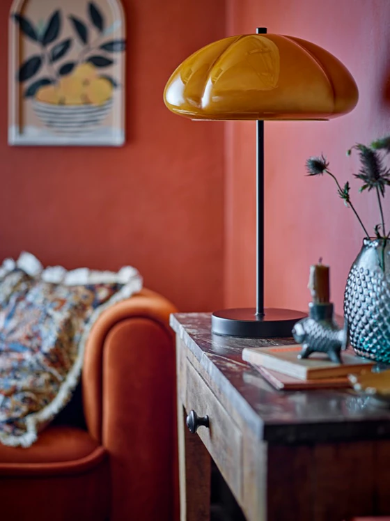 Tischleuchte Bloomingville Kinoko Gelb – Mediterranes Design