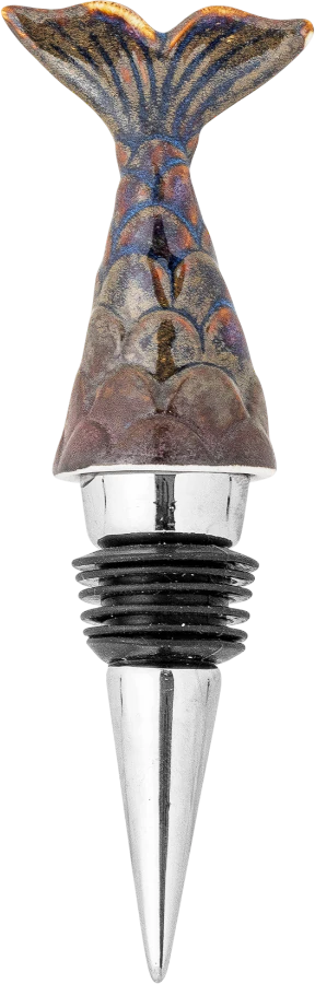 Weinflaschenverschluss Bloomingville Prue Braun – Fischdekor Unikat