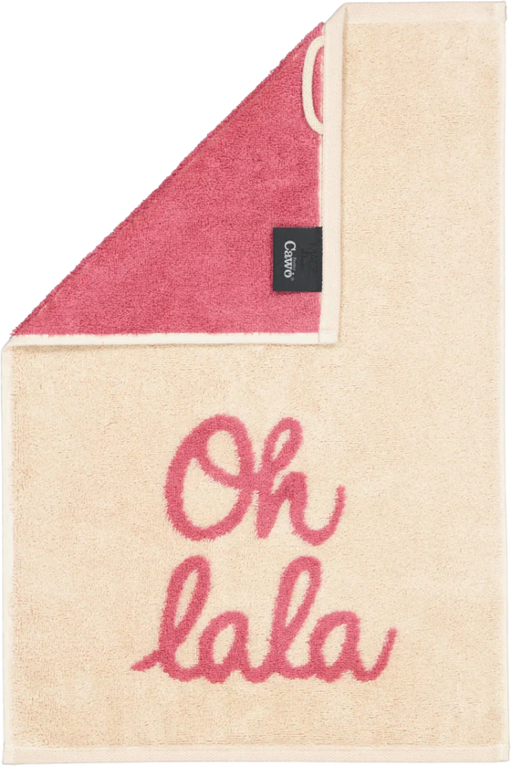 Handtuch Walkfrottier Cawö Postcards 100-11 Oh lala Baumwolle