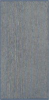 Handtuch Cawö Two-Tone Stripe 480-10 Nachtblau Baumwolle