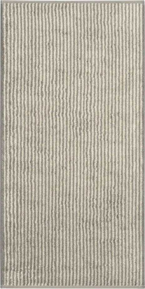 Handtuch Cawö Two-Tone Stripe 480-70 Graphit Baumwolle