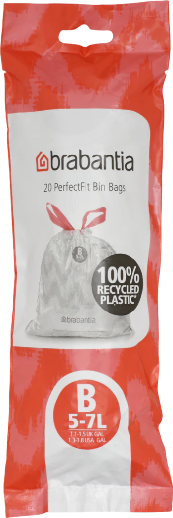 Müllbeutel brabantia 5L Typ B 20 Stk reißfest weiß