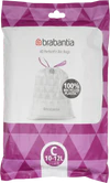 Müllbeutel 10-12L Weiß Brabantia PerfectFit Reißfest 40 Stk