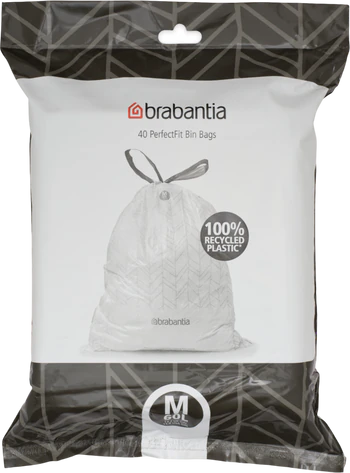 Müllbeutel mit Zugband brabantia 60L 40 Stk reißfest weiß