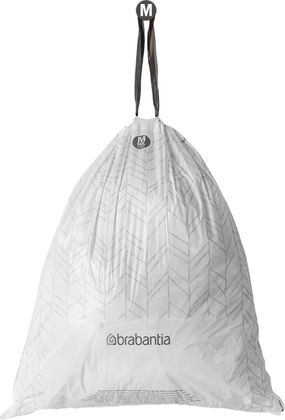 Müllbeutel mit Zugband brabantia 60L 40 Stk reißfest weiß