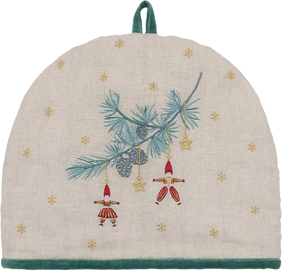 Teekannenwärmer Greengate Juana Sand – Baumwolle & Stickerei