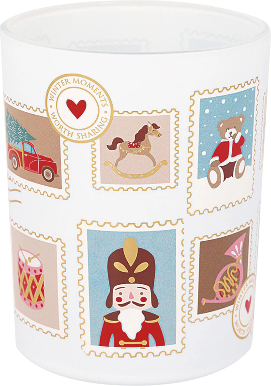 Kerzenhalter Glas Weiß Xmas Letter Medium Greengate