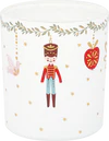 Teelichthalter Glas Greengate Cindarella Xmas Weiß klein