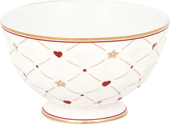 Müslischale Greengate Clarina Herz Weiß – Handgefertigt & Unikat