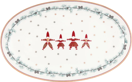 Servierplatte Greengate Juana Weiß Klein – Steinzeug Oval