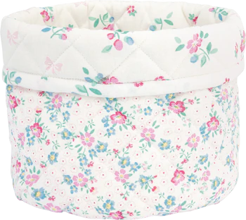 Brotkorb Stoff Greengate Allyna Weiß – Florales Design Baumwolle