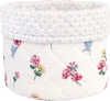 Brotkorb Stoff Greengate Portia Weiß – 100% Baumwolle Floral