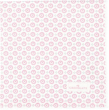 Stoffserviette Greengate Narina Rosa – Baumwolle mit Spitze