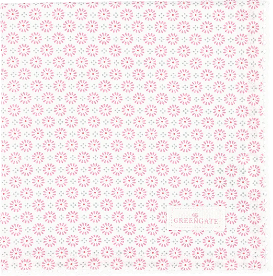 Stoffserviette Greengate Narina Rosa – Baumwolle mit Spitze