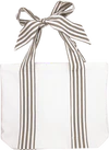 Tragetasche Greengate Stripe Grau Schleife Groß Baumwolle