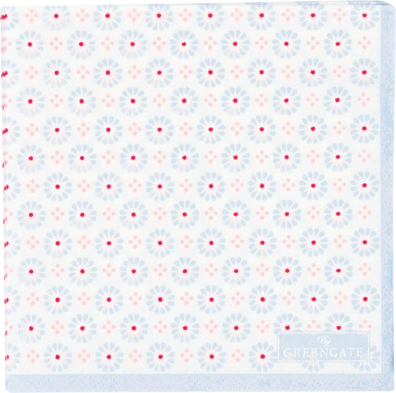 Papierservietten Greengate Narina Hellblau 20 Stk 3-lagig